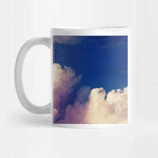 Blue Sky, Clouded Sky Scene, Vintage Wall Art, Cloudy Sky Landscape, Sunny Sky Mug